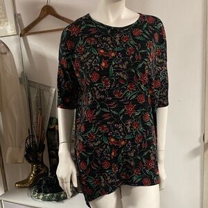 Lularoe Floral Black and Red Women's Top